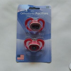 Baby Fanatic‎ Red Orthodontic Pacifiers